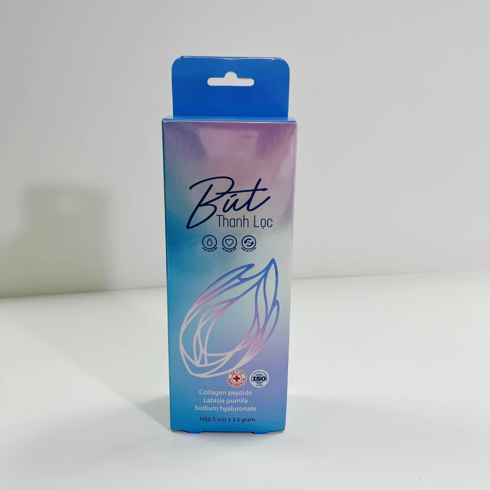 Cardboard Hanging Tab Box - retail peg hanging display box