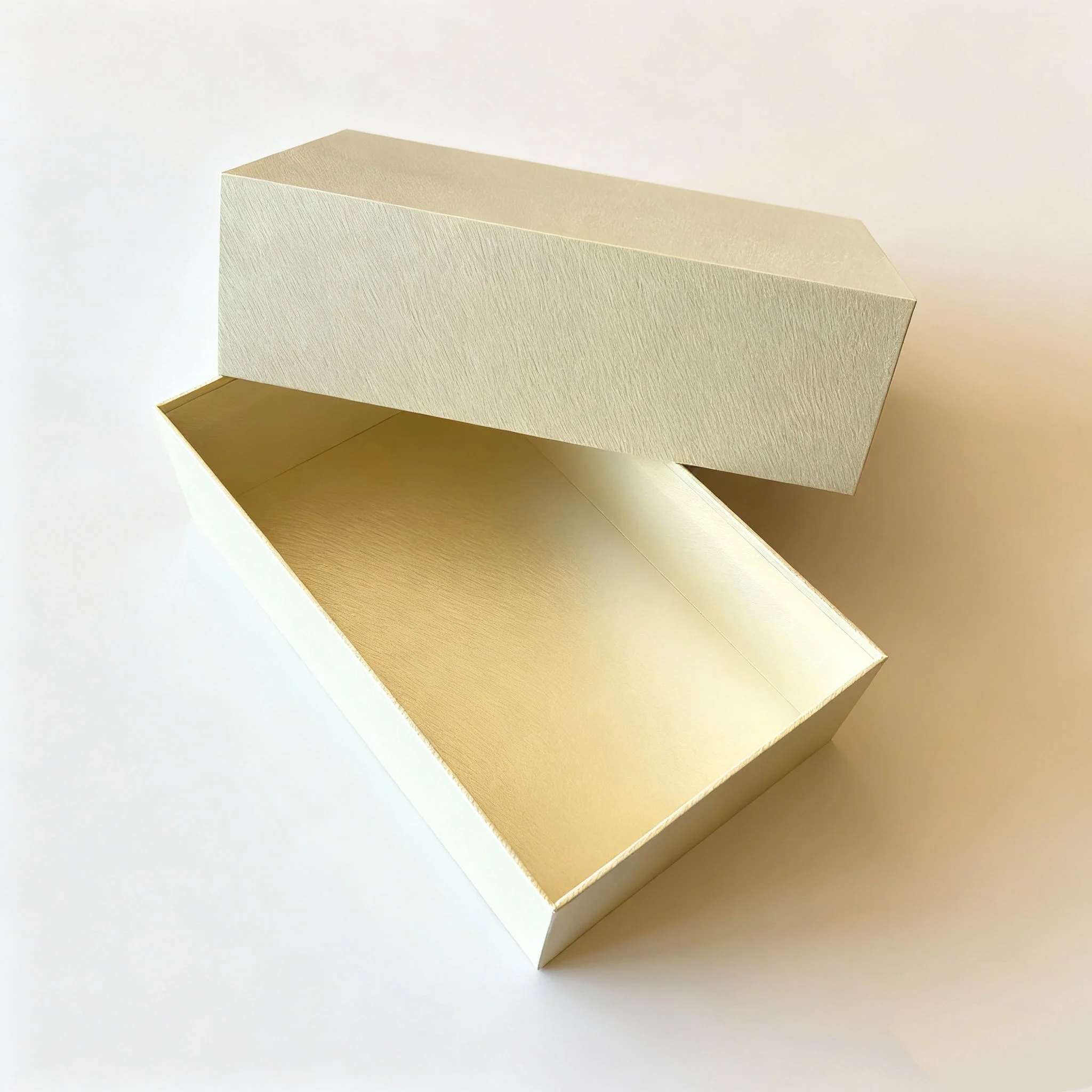 Full Cover Two-Piece Box - grey chipboard gift box